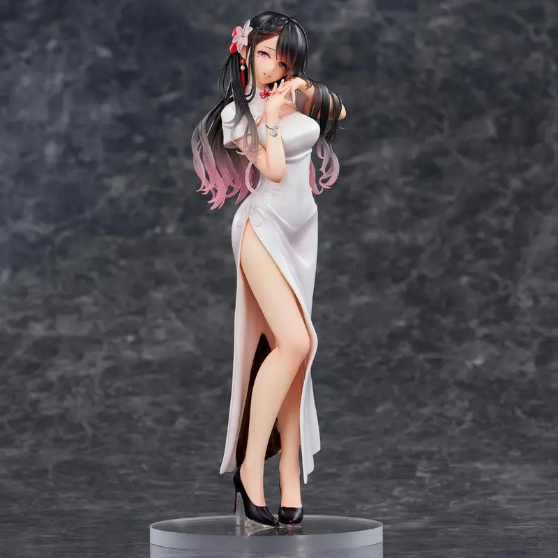 Mai Okuma Illustration - Healing White Chinese Dress Lady Figurine 1