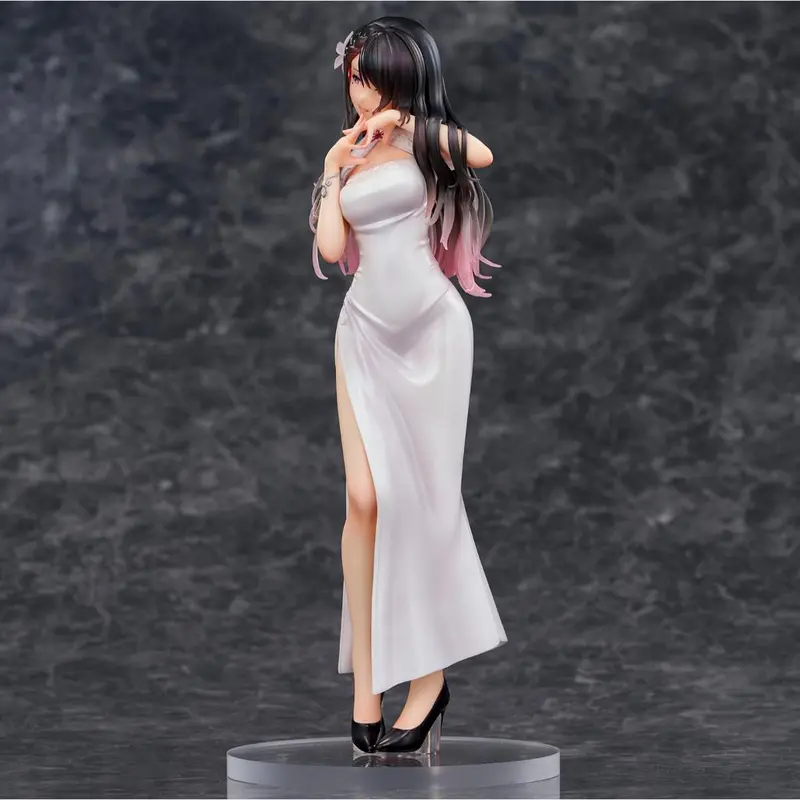 Mai Okuma Illustration - Healing White Chinese Dress Lady Figurine 2