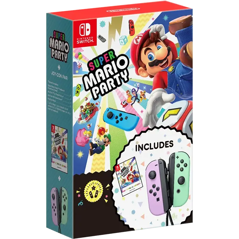 Nsw Super Mario Party + Joy-Con Bundle (Pastel Purple/Green) 1