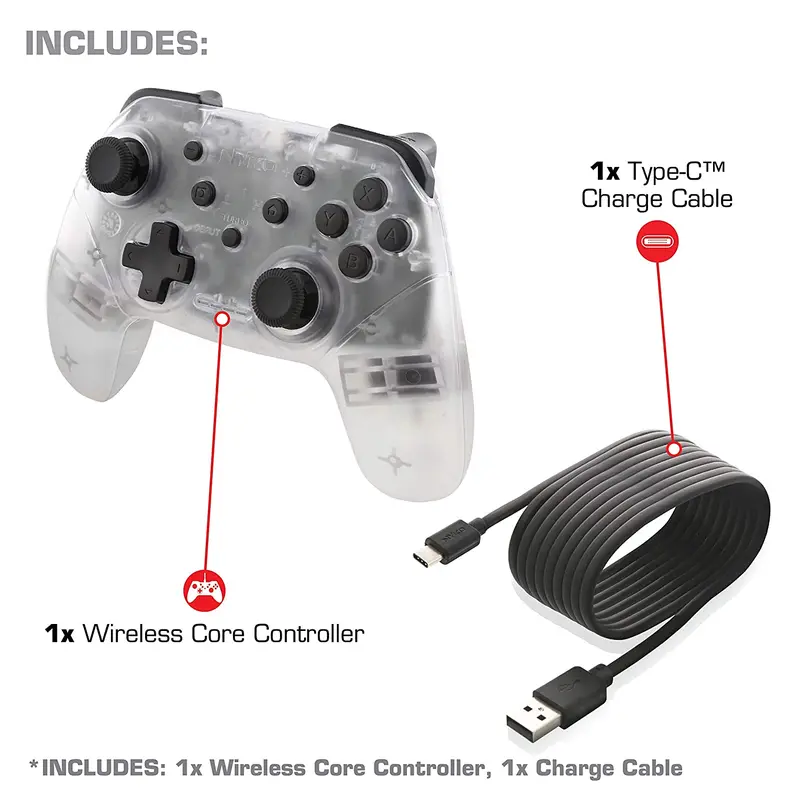 Nyko Nsw Wireless Core Controller Clear (87260) 2