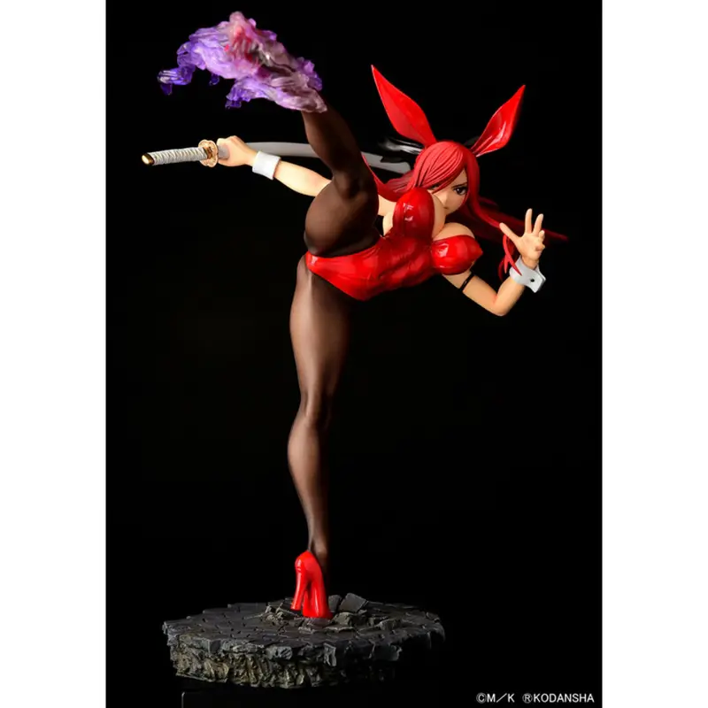 Orcatoys Fairy Tail - Erza Scarlet High Kick Ver. Crimson Bunny Figurine 1
