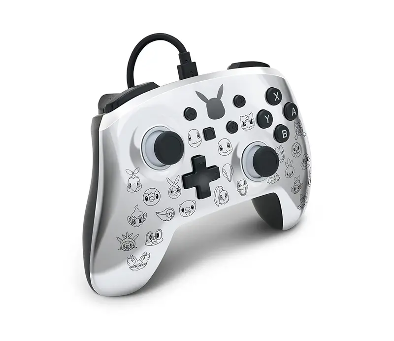 Powera Nsw Enhanced Wired Controller - Pikachu Black & Silver 2