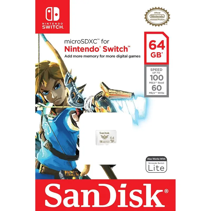Sandisk 64Gb Micro Sdxc For Nintendo Switch (Zelda Design) 1