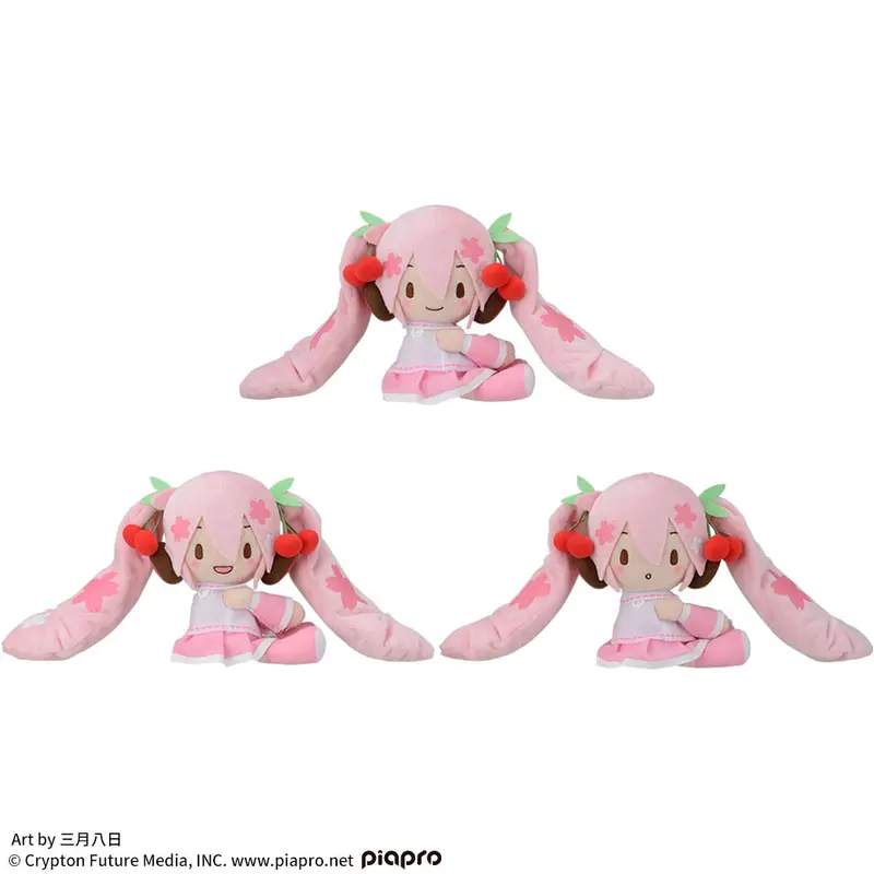 Sega Mp Sakura Miku Kuttsuki Small Plush 1