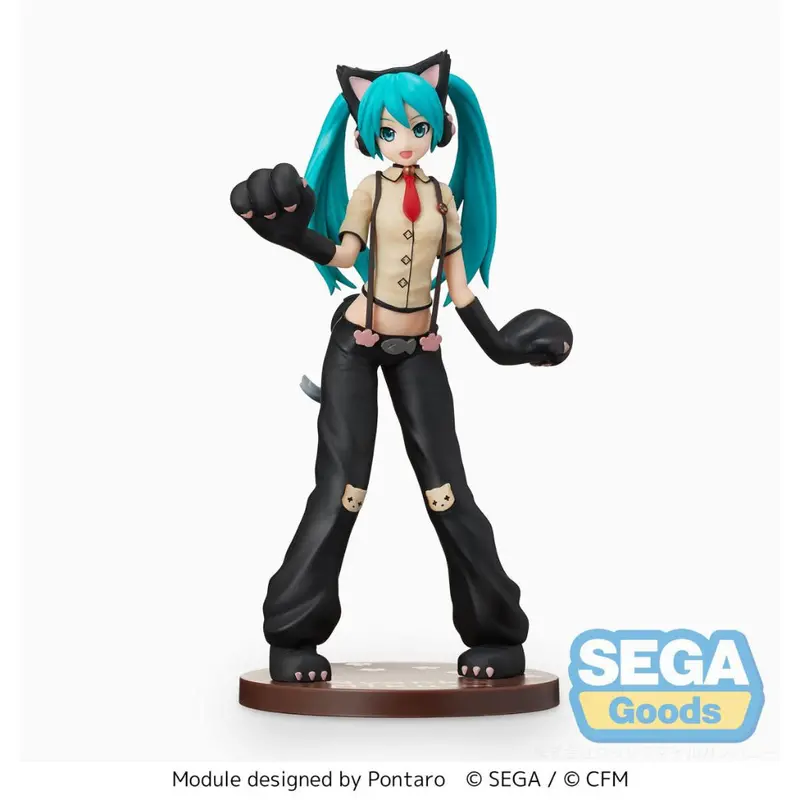 Sega Spm Hatsune Miku Nyanko Ver Pj Diva Arcade Future Tone Figure 1