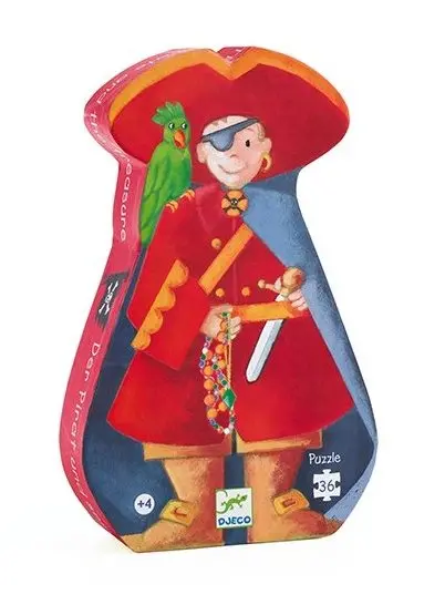 Silhouette Puzzel: De Piraat En De Schat (36 Stukjes) 1