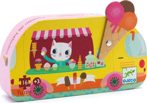 Silhouette Puzzle - Ice Cream Truck 16Pcs 1