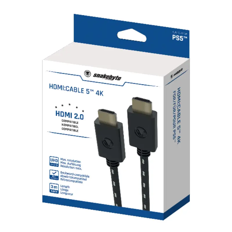 Snakebyte Ps5 Hdmi 2.0 Cable 5™ 4K (3M) 1