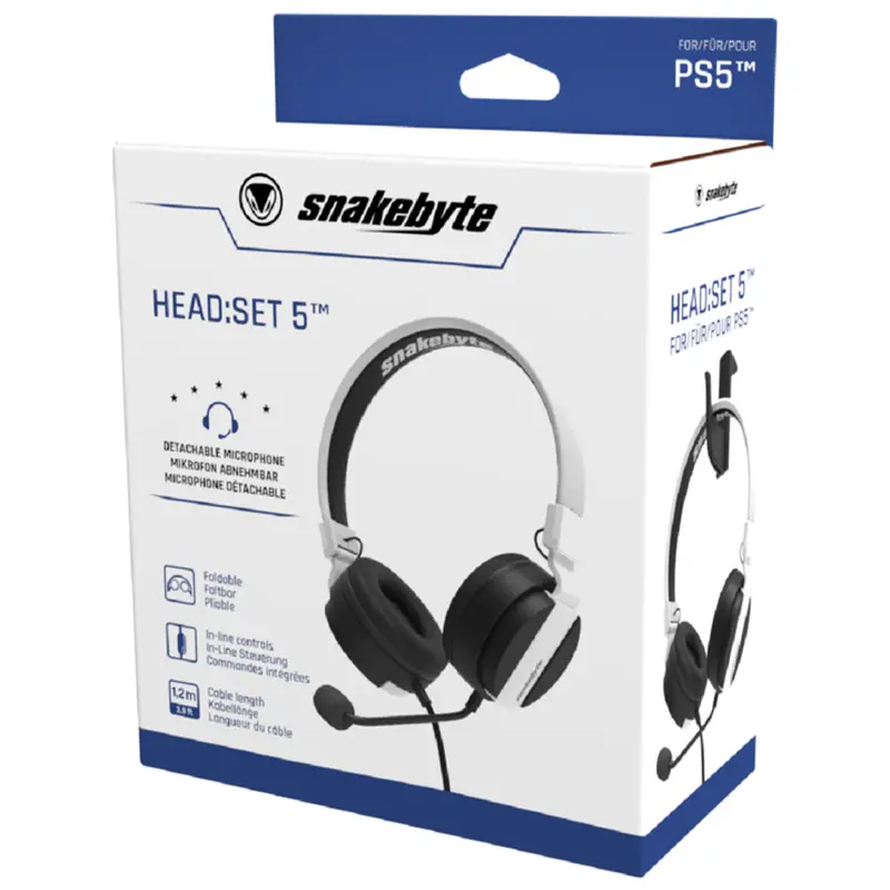 Snakebyte Ps5 Wired Stereo Headphone 1