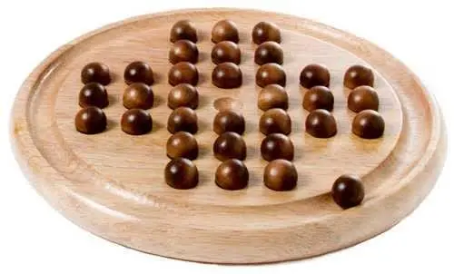 Solitair Blank Hout Rond 23 Cm. 1