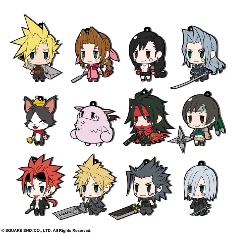 Square Enix Final Fantasy Trading Rubber Strap - Ffvii Extended Edition (Set Of 12) 1