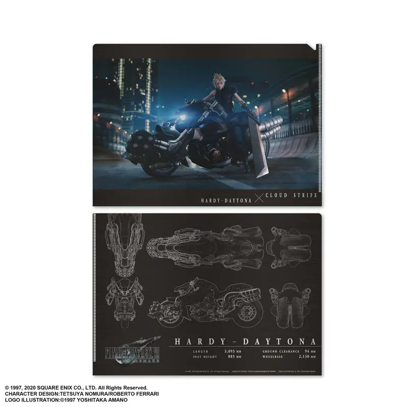 Square Enix Final Fantasy Vii Remake Cloud Strife & Hardy Daytona Metallic File 1