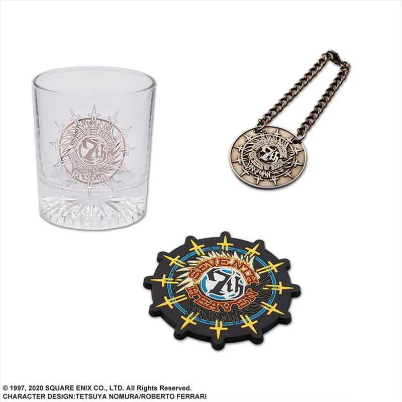 Square Enix Final Fantasy Vii Remake Glass & Coaster Set Seventh Heaven 1