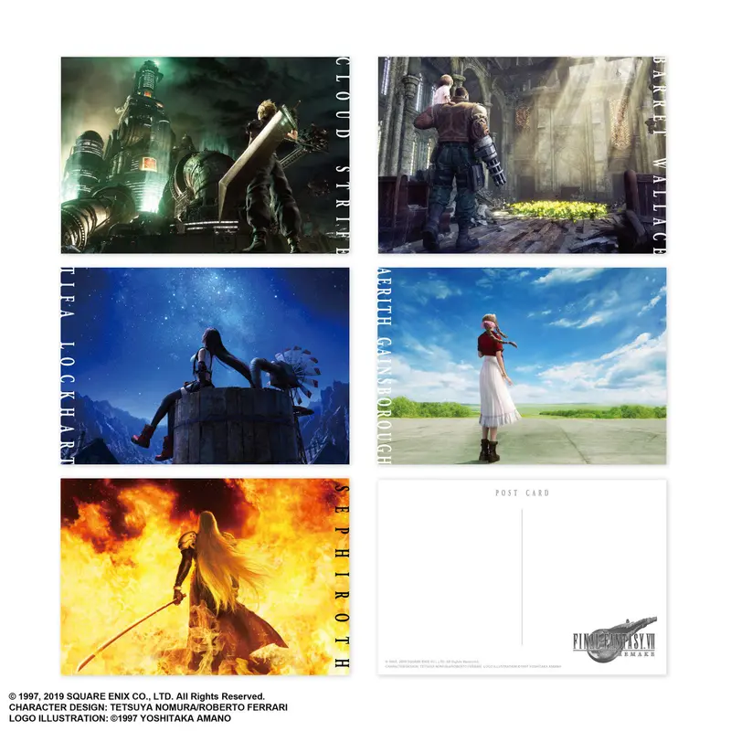 Square Enix Final Fantasy Vii Remake Postcard Set Image Art 1