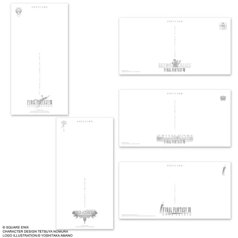 Square Enix Final Fantasy Vii Series - Metallic Large Postcard Set 2