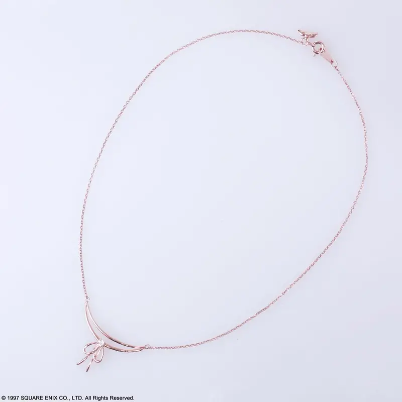 Square Enix Final Fantasy Vii Silver Necklace Aerith Ribbon Ver. 1