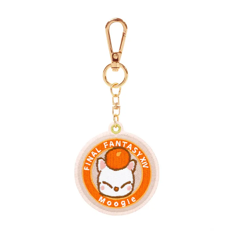 Square Enix Final Fantasy Xiv Embroidered Patch Key Chain - Moogle & Loporrit 1