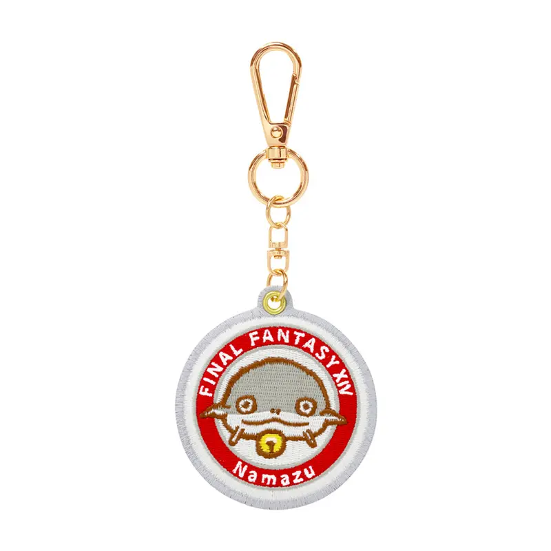 Square Enix Final Fantasy Xiv Embroidered Patch Key Chain - Namazu & Odder Otter 1