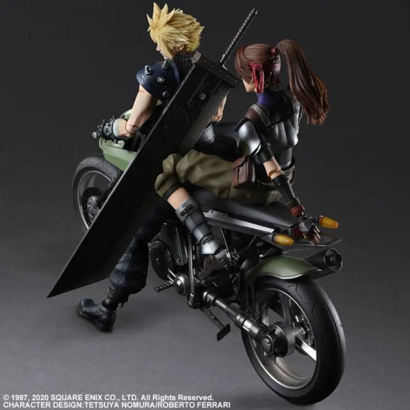 Square Enix Play Arts Kai - Final Fantasy Vii Remake Action Figure - Jessie, Cloud & Motorcycle Set 2