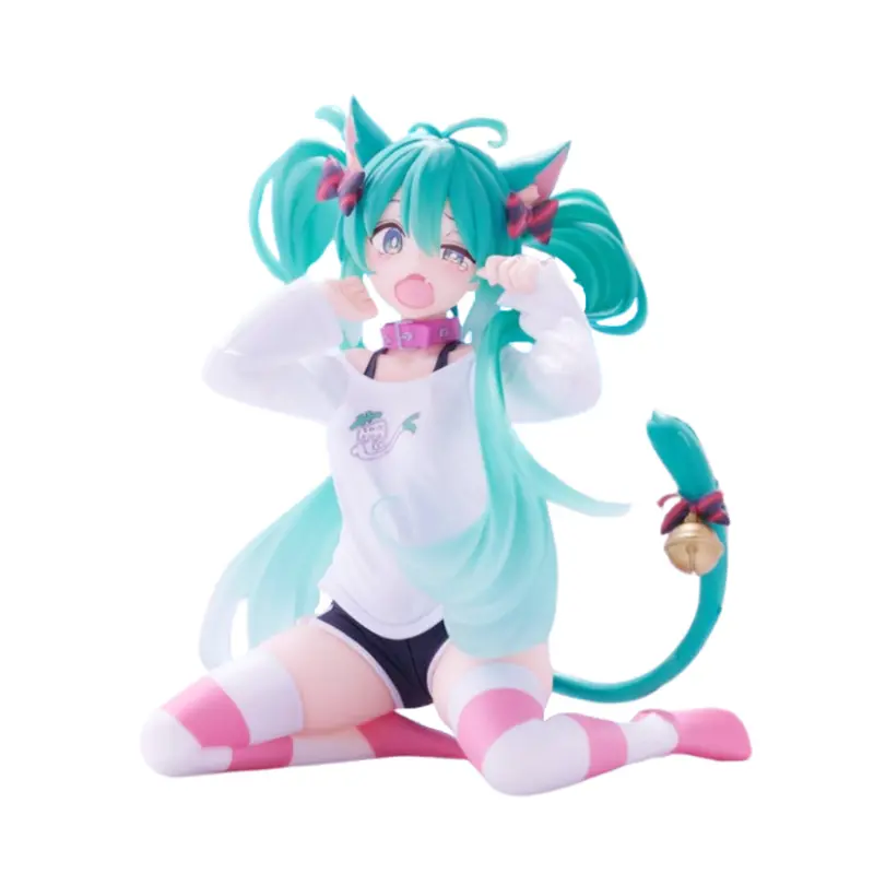 Taito Hatsune Miku Cat Ears T-Shirt Ver. Desktop Cute Figure 1