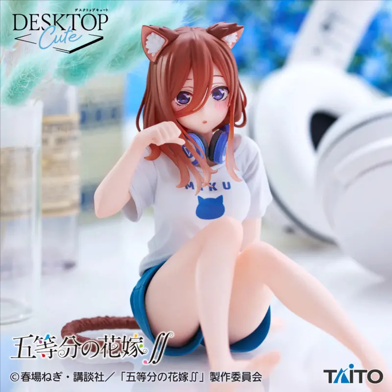 Taito Nakano Miku Cat Room Wear Ver. The Quintessential Quintuplets Desktop Cute Figure 1