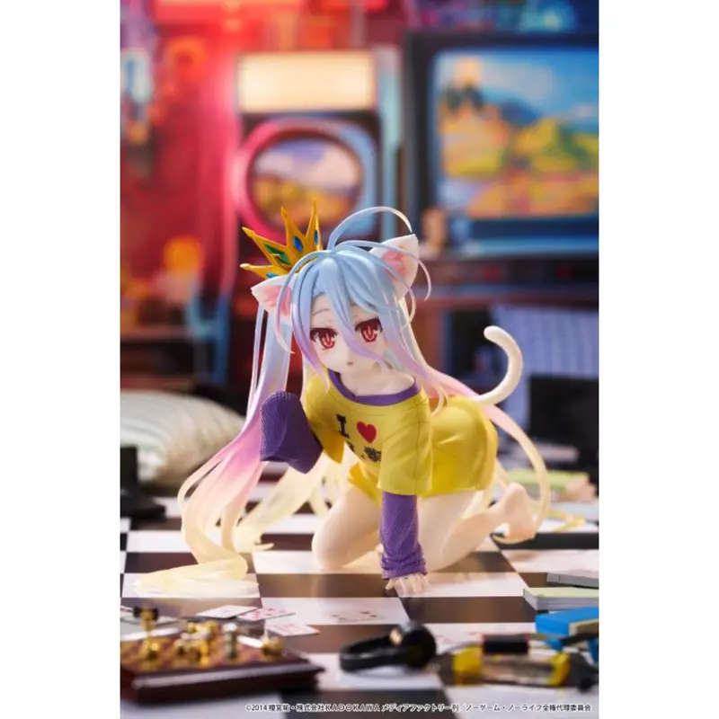 Taito Shiro Cat Ear T-Shirt Ver. No Game No Life Desktop Cute Figure 1