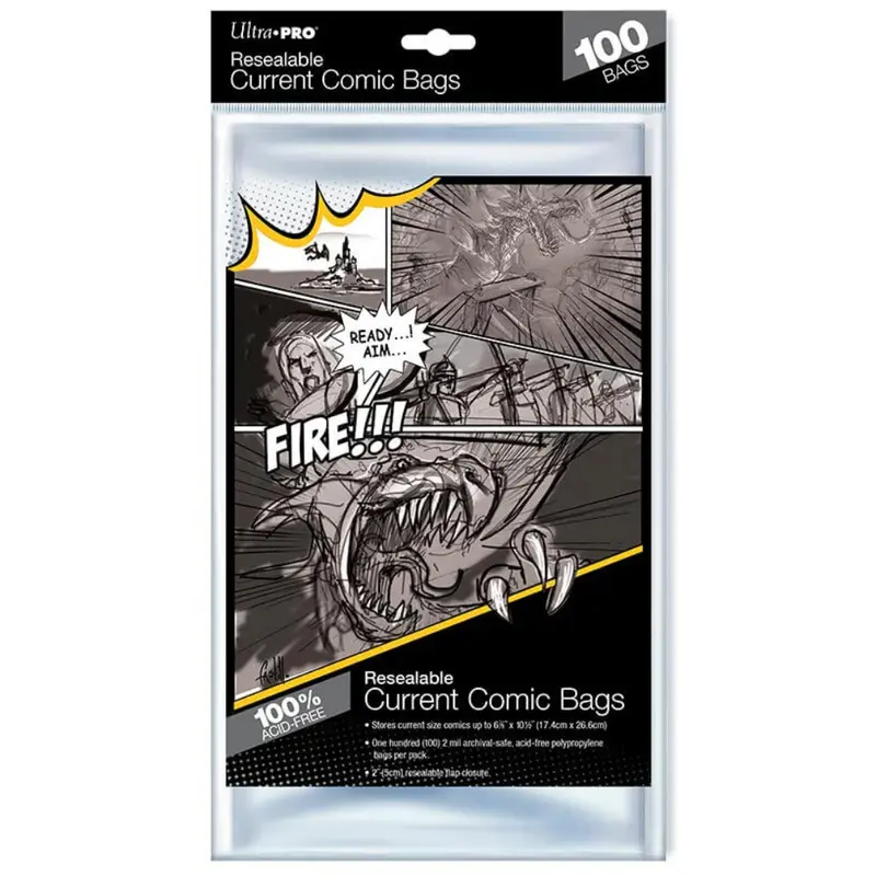Ultra Pro Current Size Resealable Comic Bags (100Ct) 1