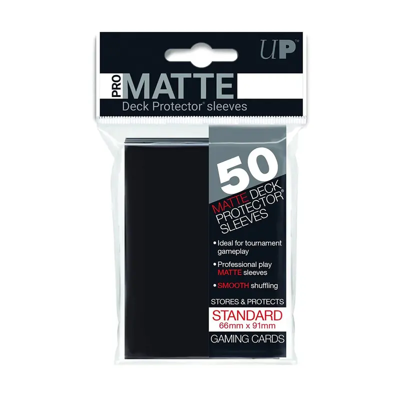 Ultra Pro Deck Protector Matte Black 50Ct (Standard Size) 1