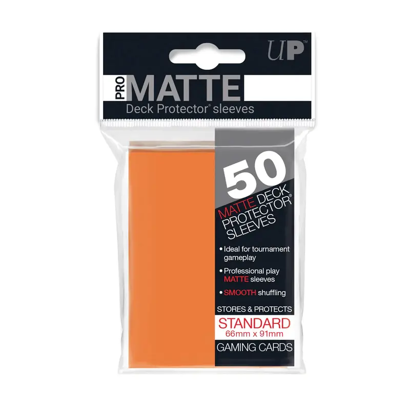 Ultra Pro Deck Protector Matte Orange 50Ct (Standard Size) 1