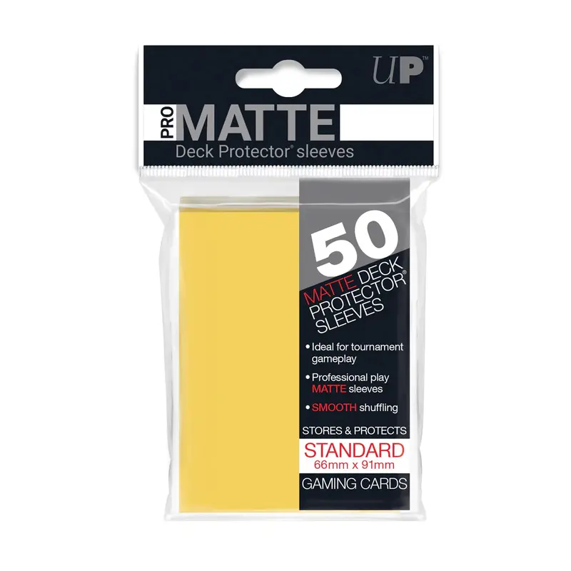 Ultra Pro Deck Protector Matte Yellow 50Ct (Standard Size) 1