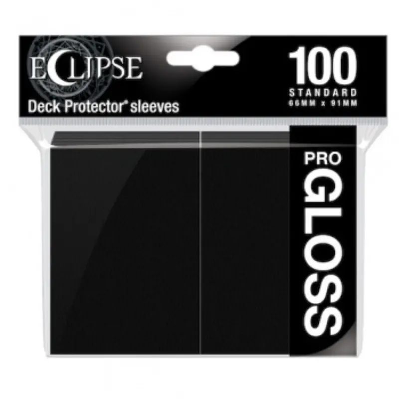 Ultra Pro Eclipse Deck Protector Gloss Standard 100Ct - Jet Black 1