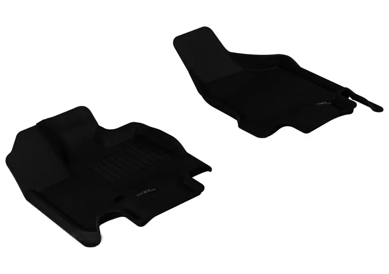 3D Maxpider Black All-Weather Floor Mat For 2008–2019 Dodge Grand Caravan (First Row) 1