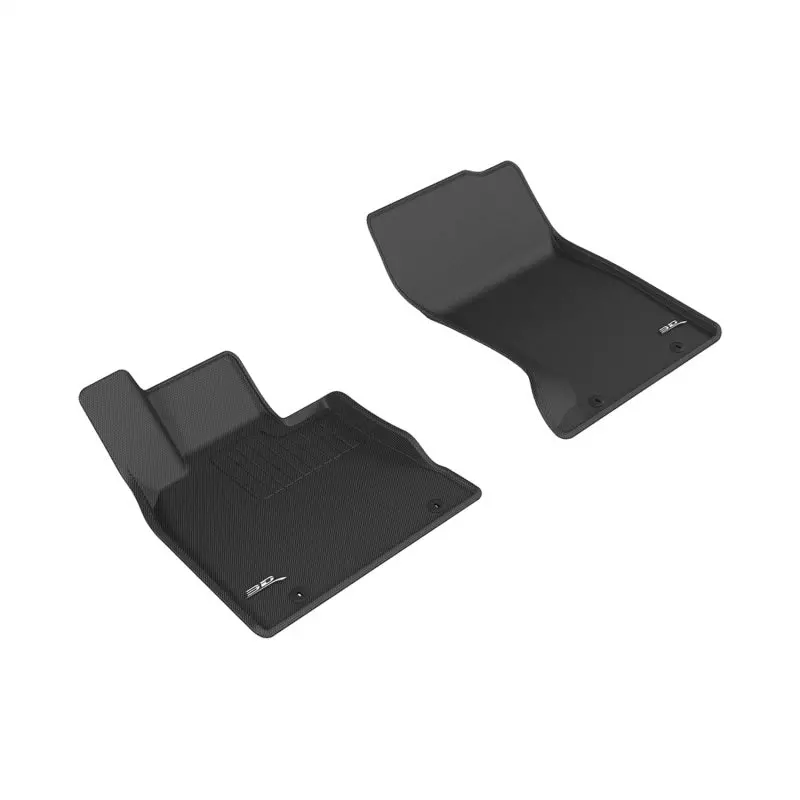 3D Maxpider Black Kagu Floor Mats For 2017–2021 Genesis G90 Awd (Front Row) 1