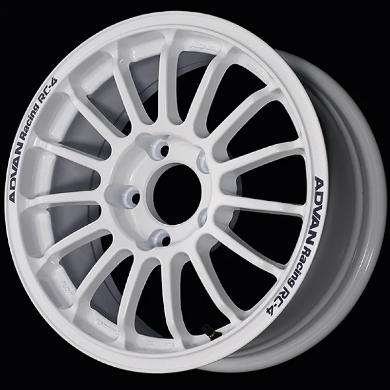 Advan Rc-4 Alloy Wheel – 15X6.5", +35Mm Offset, 5X114.3, 73Mm Center Bore, Rally White 1