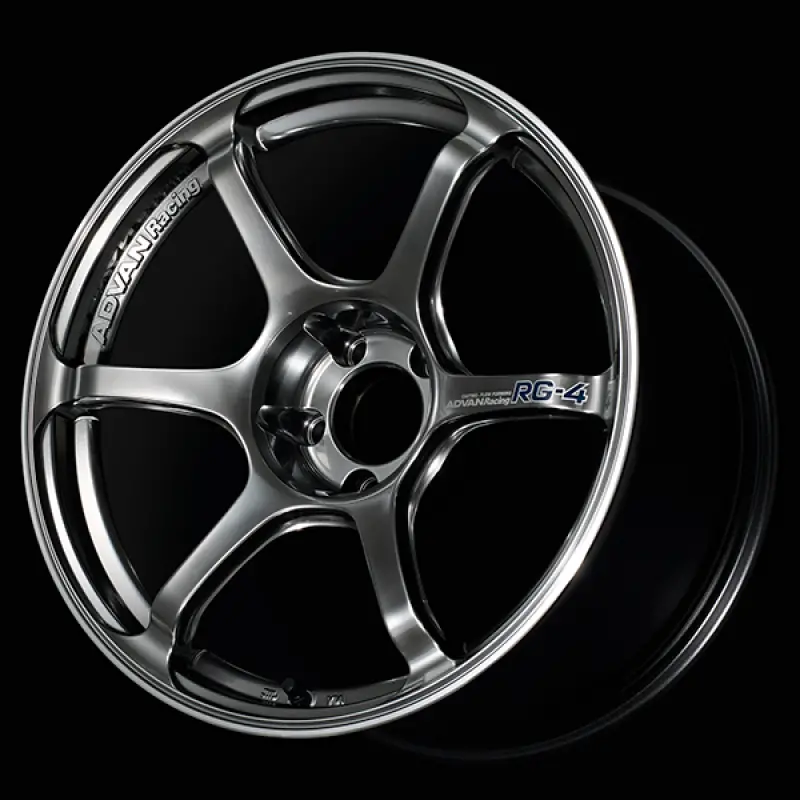 Advan Rg-4 17X8.0 / +48 Offset / 5-100 / 63Mm Bore / Racing Hyper Black & Ring 1