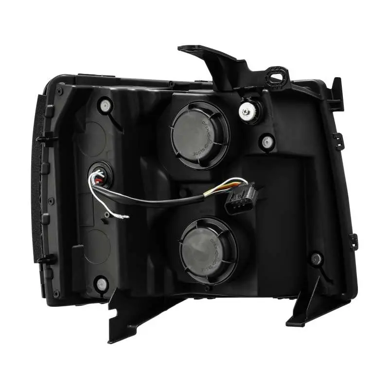 Alpharex Pro-Series Projector Headlights For 2007–2013 Chevy Silverado 1500Hd – Matte Black Plank Design With Adaptive Lighting & Sequential Turn Signals 1