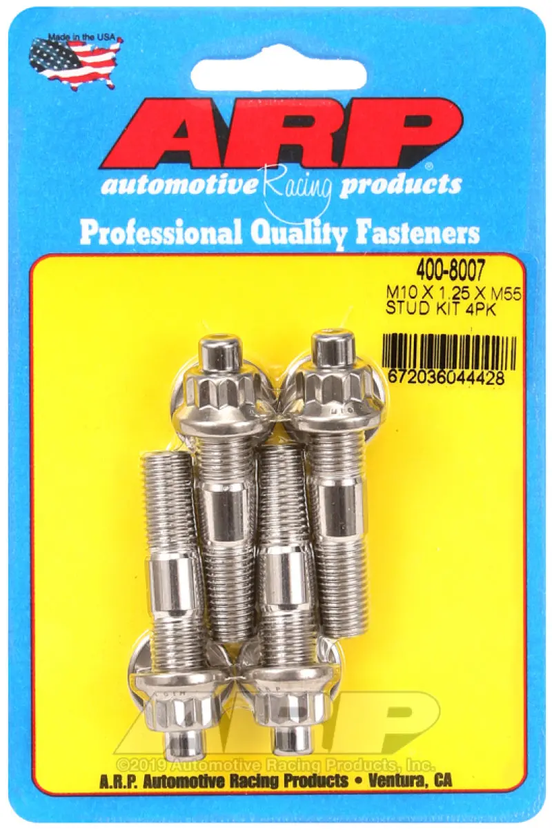 Arp Broached Stud Kit – M10 X 1.25 X 55Mm, 4-Piece Set 1