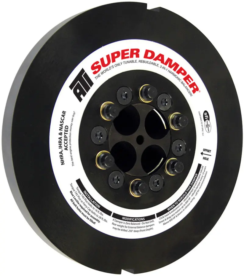 Ati Super Damper For Cummins 6Bt 5.9L Diesel – 9.25-Inch Steel, 8-Groove, Dual Timing Slots, 3-Ring Design (1992–1998) 1