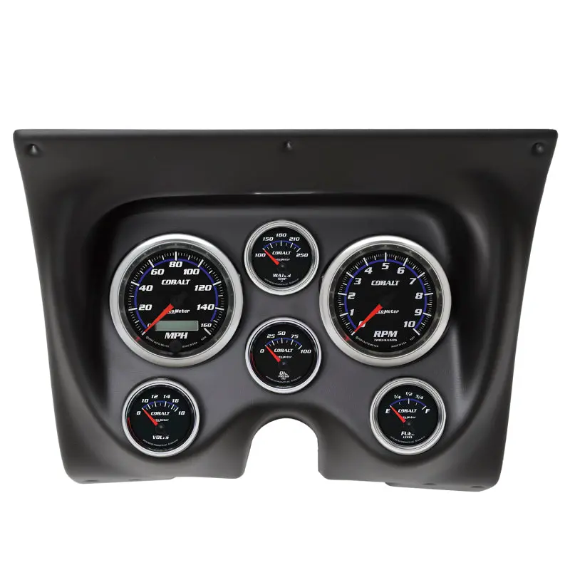 Autometer Cobalt Dash Gauge Kit For 1967–1968 Camaro & Firebird – 6-Piece With Tach, Speedo, Fuel, Oil, Temp, Volt 1