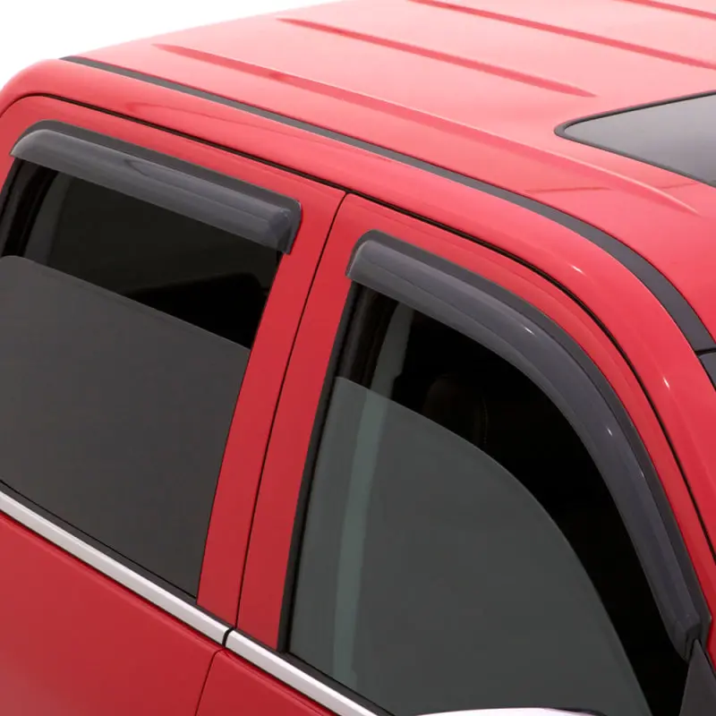 Avs Ventvisor Outside-Mount Window Deflectors – 2006–2010 Jeep Commander, Smoke Finish (4-Piece) 1