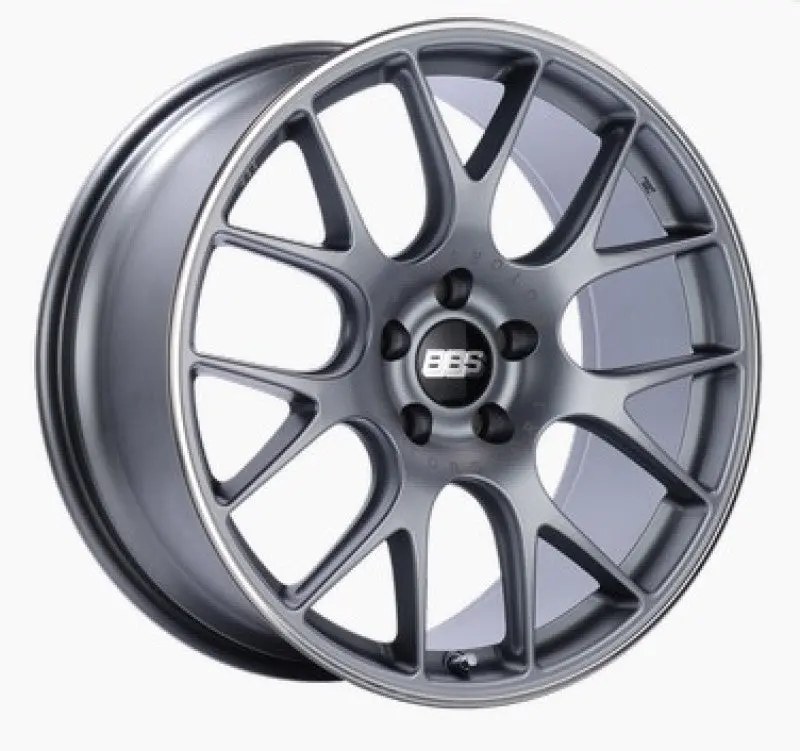 Bbs Ch-R Forged Alloy Wheel – 18×8", 5×120Mm, Et40, Satin Titanium With Polished Rim Protector – Requires Pfs Clips (-82Mm Offset) 1