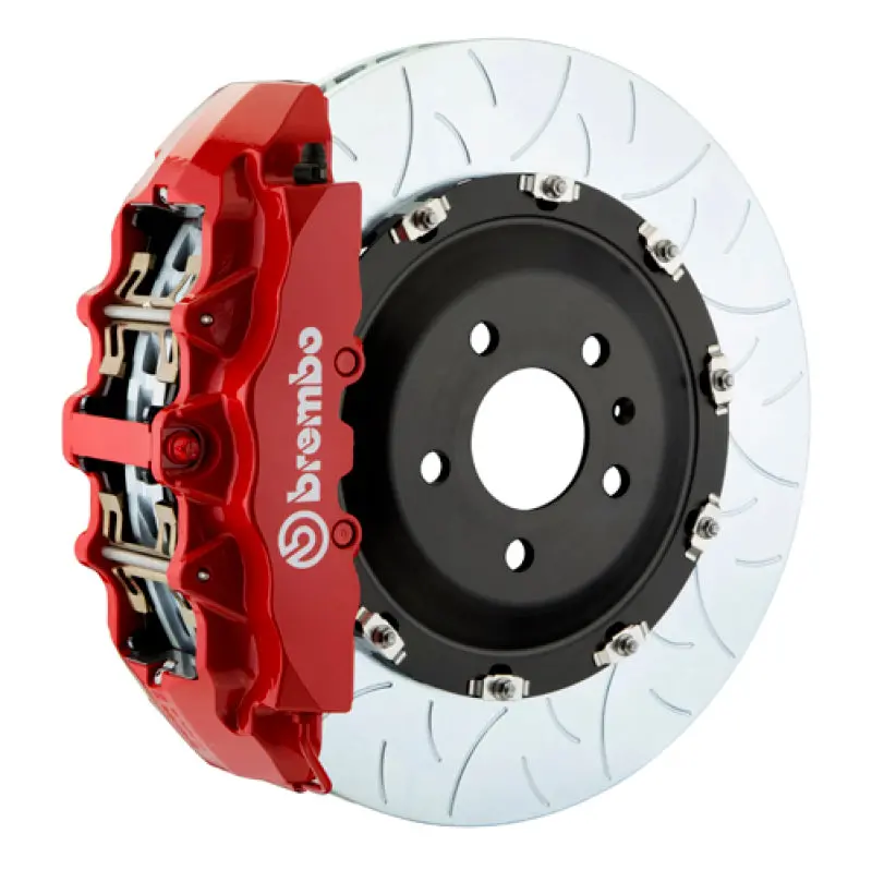 Brembo 14-18 A45 Amg Front Gt Bbk 6 Piston Cast 380X34 2Pc Rotor Slotted Type3-Red 1