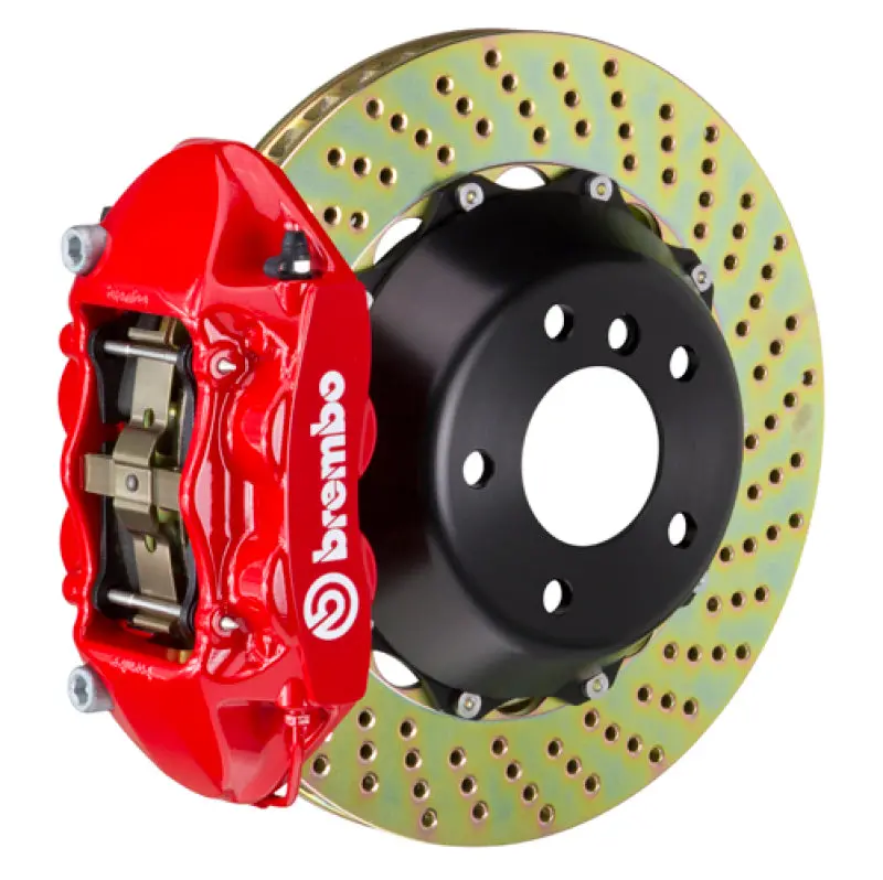 Brembo 16-21 Land Cruiser (J200) Rear Gt Bbk 4 Piston Cast 380X28 2Pc Rotor Drilled-Red 1