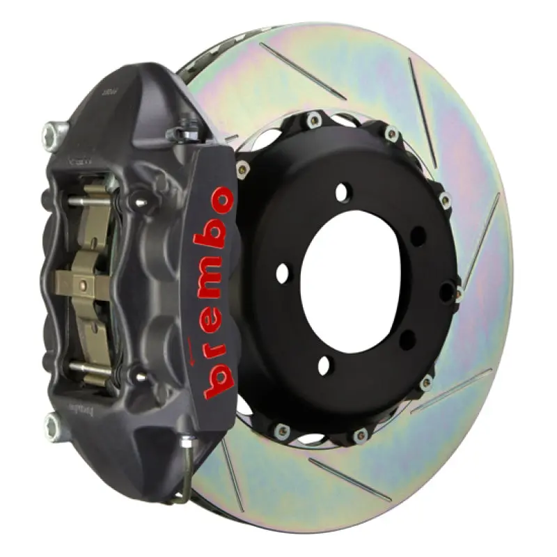 Brembo Rear Big Brake Kit For 1999–2007 Evo Vi–Ix – 4-Piston Calipers, 328X28Mm Slotted 2-Piece Rotors (Type 1, Black Finish) 1