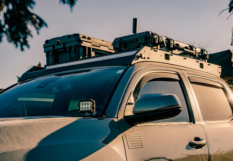 Cali Raised Premium Roof Rack – 2005–2023 Toyota Tacoma, Small Switch/Wiring Option (No Switch Or Light Kit Included) 1