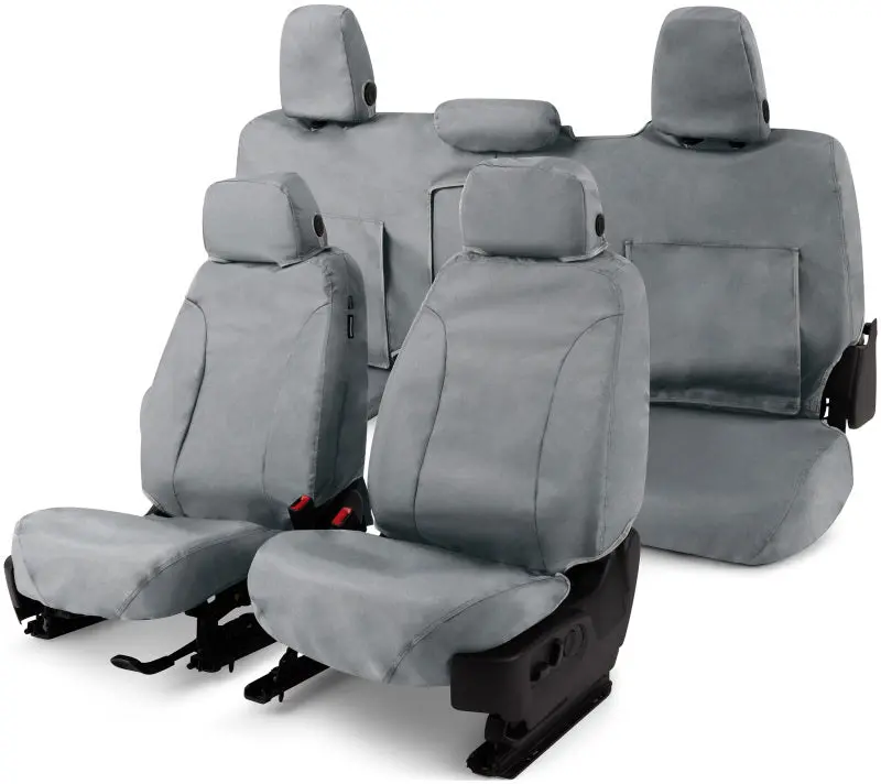 Covercraft Waterproof Polyester Seat Covers For 2011–2014 Ford F-150 – Custom-Fit Front Row, Gray 1