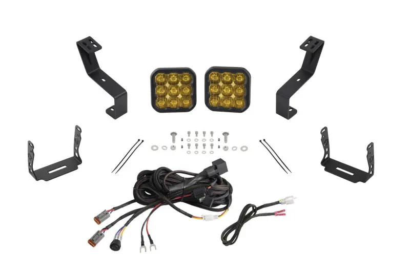 Diode Dynamics Ss5 Led Bumper Pod Light Kit For Ram Trucks (2019–Present) – Yellow Pro Driving Beam 1