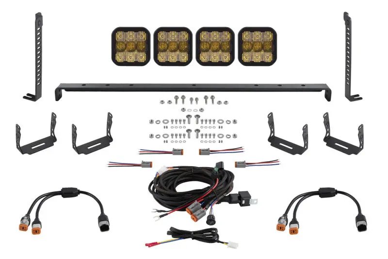 Diode Dynamics Ss5 Stealth Grille Led Kit – 2014–2023 Toyota 4Runner, 4-Pod Yellow Pro Combo 1