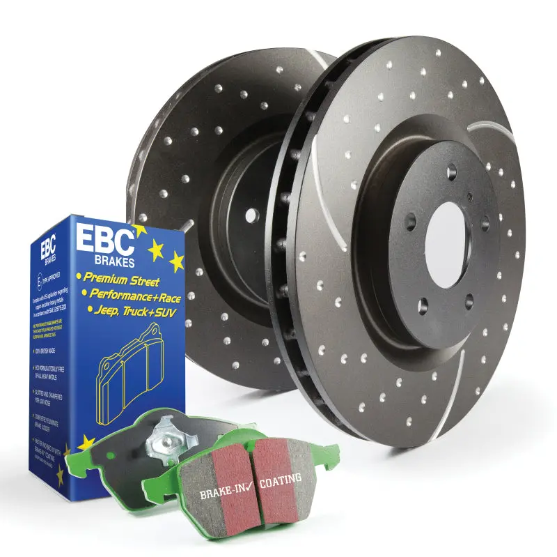 Ebc S10 Brake Kit: Greenstuff Ceramic Pads + Gd Slotted Rotors 1