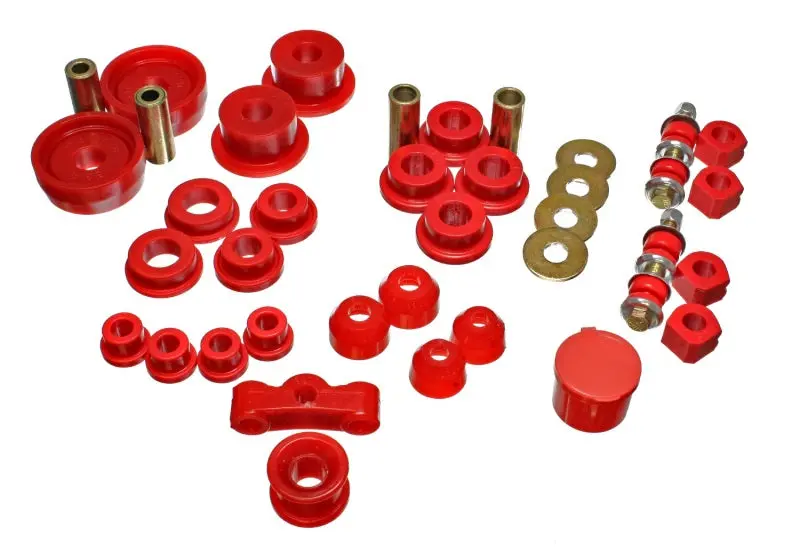 Energy Suspension Hyper-Flex Red Master Bushing Kit For 1984–1987 Honda Civic And Crx 1